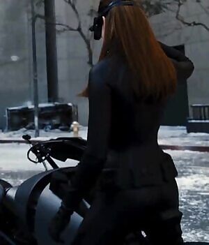 Imagine Anne Hathaway doing this while in her suit, atop your torso, pushing her ass into your face while taking hold of your cock and starts stroking it