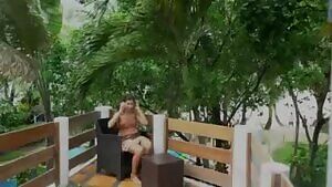 I'm trying big new dildo..Neighbors saw me naked