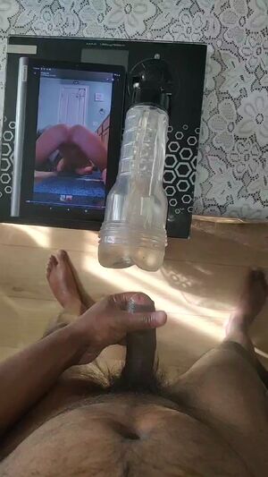 Male Sex Toys Fleshlight Gooning Masturbating