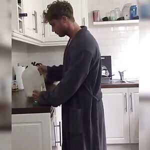 Enjoying a glass of milk