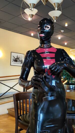 Shiny Clothes Babe Hotwife Latex Mask