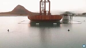 Going in so hard and wet it creates waves