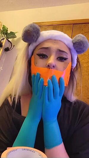 Glove Fetish Alt Blonde Bunny Emo