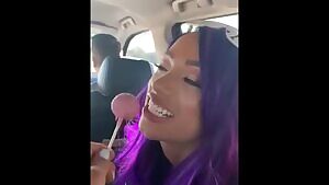 Sasha teasing the tip