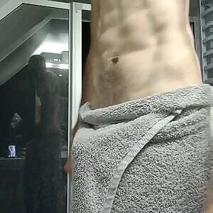 When your towel drops but it's all good, because there's something to show and not just a little clit