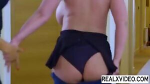 lucky son fucked his hot milf mom and her lesbian best-friend in a hot threesome