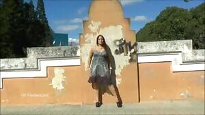 Horny Girl Flashing her Pussy in Public