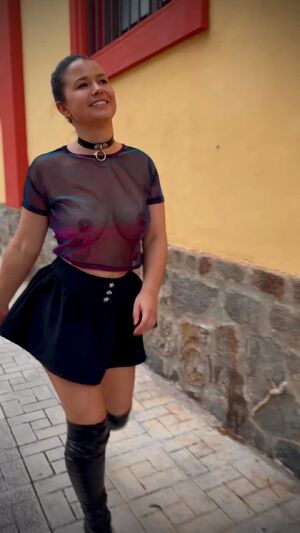 Braless in Public Big Tits Exhibitionism