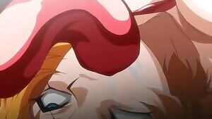 Taimanin Asagi Ep 04, Tentacle Cum Inflation