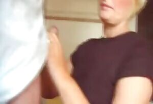 Cumming on MILF's clothes