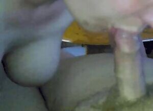 No hands blowjob cumshot