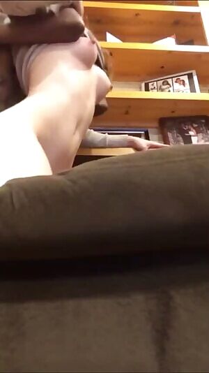 White girl gets fucked hard on couch while visiting BBC boyfriend