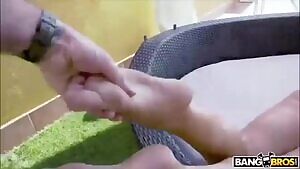 Camera men appreciating feet.