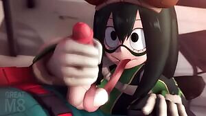 Tsuyu Asui Handjob
