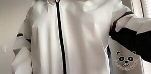 Packing a surprise underneath my jacket...