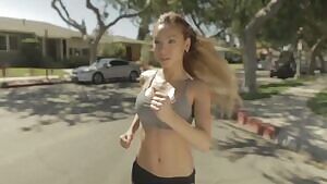 Dannie Riel out for a jog