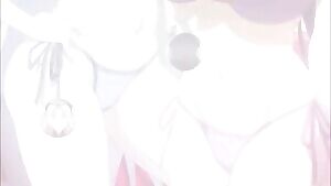 Rossweisse and Akeno in their swimsuits