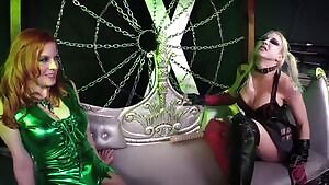 Poison Ivy and Harley Quinn action with Batman