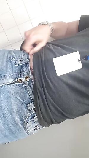 Reaching into my jeans to get your prize.