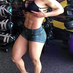 Don't know which is more impressive, hers abs or her quads.