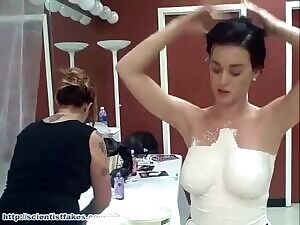 Katy Perry topless in plaster gif