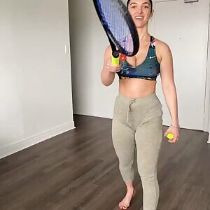 Phat Booty Tennis Player Doing The #100ballchallenge