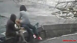 Waiting for her friend