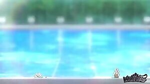 Makoto comes out of the pool