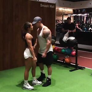 @a_silvermtzion squats her 200lb gym partner with ease