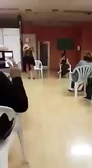 Hate being in these boring training classes …… wait a minute! Public Masturbation, orgasm, squirting!