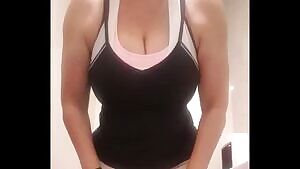 The black singlet hides them a little.. I also need to wear 2 sports bras as you can see 1 sports bra is useless 😂 xx 54yo  🇦🇺