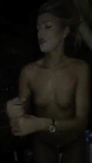 Enjoying Her Champagne