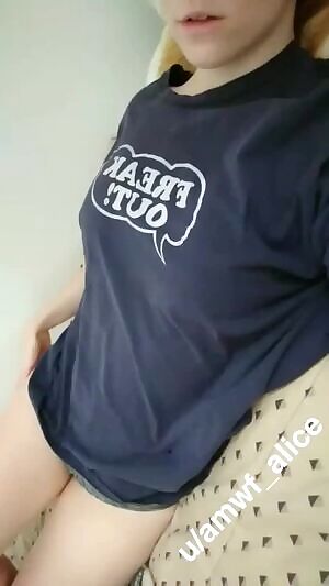 Oversized t-shirt + panties = heaven