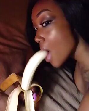 Banana having the time of its life