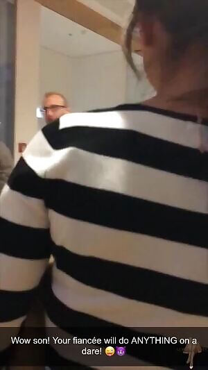 Your fiancée never backs down from a challenge.. Or a dare