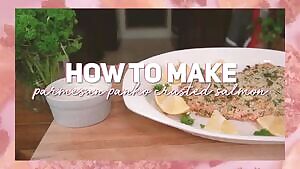 How to make Parmesan crusted salmon feat. Sass!