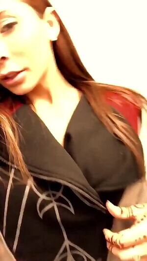 Madison Ivy having fun in an airplane bathroom