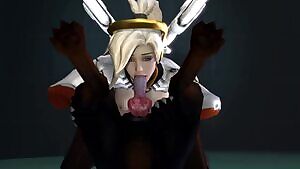 Mercy sucking doggo dick