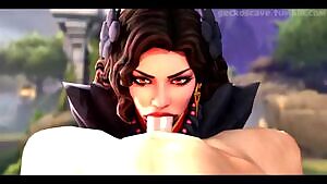 Pele, deepthroat and cum