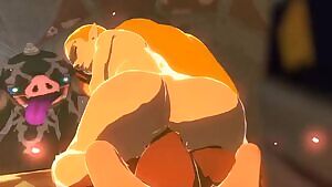 BOTW Zelda getting fucked by Bokoblins