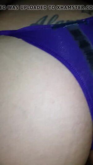 big load on her back and purple panties