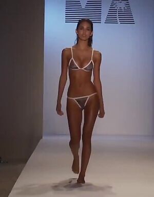 Ashley Sky jiggles on the runway