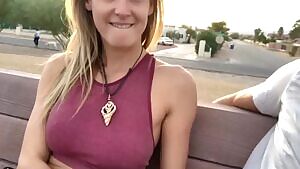 Girl Flashing Tits on the Roadside
