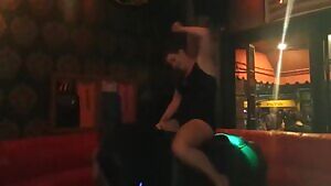Big tittied Hot girls panties rip on mechanical bull