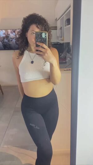 Belly Play Brunette Curly Hair Cute