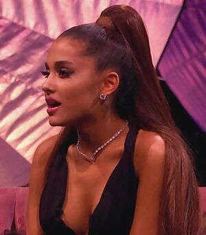 Ariana Grande's ponytail is perfect to grab hold of while you fuck her face