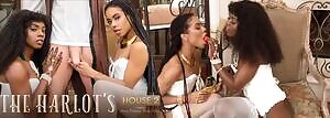 VRBANGERS The Harlots House 2 A New Virtual Reality Threesome Scene With The Sexy Ebony Babes Kira Noir & Anna Foxxx