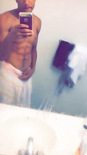 Just out of the shower