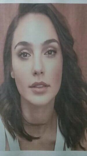 Gal Gadot catching a load on her face