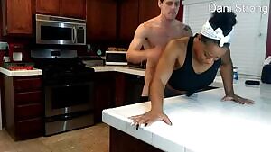 Hot Couple Fucking In The Kitchen